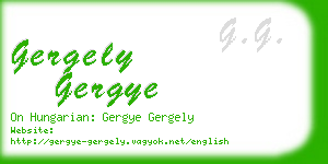gergely gergye business card